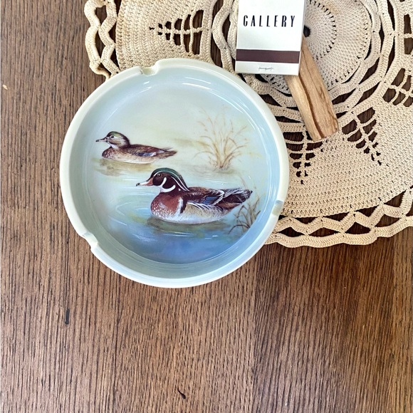 Vintage Otagiri Stoneware Mallard Duck Ashtray - Picture 4 of 7